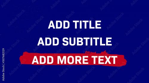 Adobe Stock - Bold Glitch Titles - 307682129