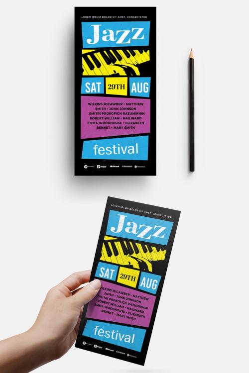 Adobe Stock - Jazz Music Night Flyer Layout - 307929109