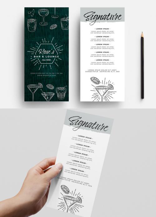 Adobe Stock - Cocktail Flyer Layout - 307929132