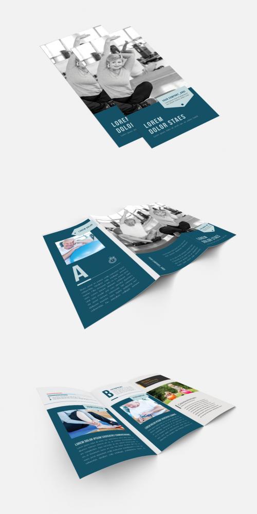 Adobe Stock - Trifold Brochure Layout with Healthcare Theme - 308578281