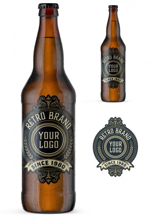 Adobe Stock - Vintage Style Beer Label Layout - 308998034