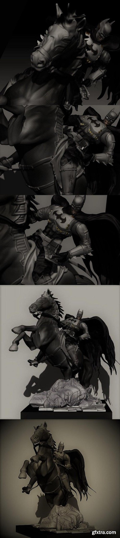 Batman on Horse – 3D Print Model