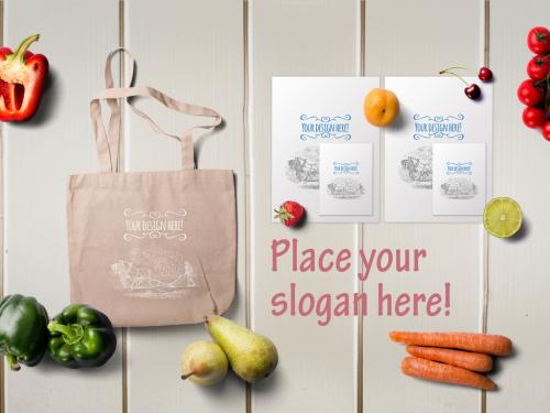 Adobe Stock - Organic Food Tote Bag Mockup - 310721706