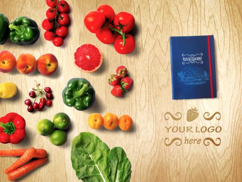 Adobe Stock - Organic Food Recipe Book Mockup - 310721994