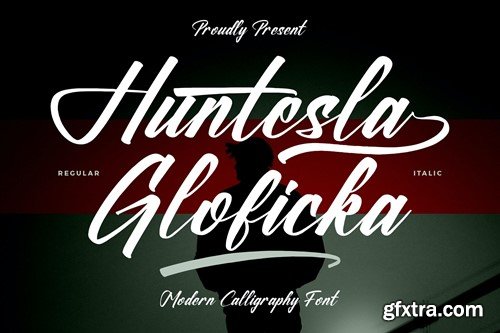 Huntesla Gloficka Modern Calligraphy Font XFP3JHN