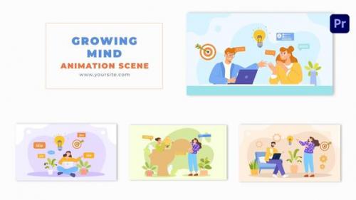 Videohive - Growing Mind 2D Character Stock Art Animation Scene - 49480797