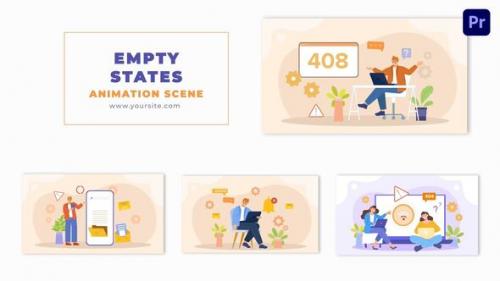 Videohive - Empty States Concept 2D Graphic Design Animation Scene - 49481019