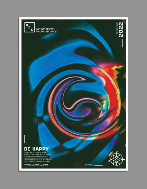 Adobe Stock - Abstract Colorful Liquify Background Poster Design Layout - 315148238
