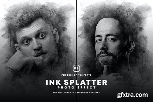 Ink Splatter Photo Effect 9X8MYAQ