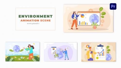 Videohive - Nature Environment 2D Vector Design Character Animation Scene - 49481789