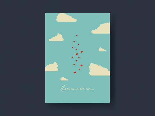 Adobe Stock - Illustrated Valentine's Day Card Layout - 315951810
