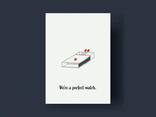 Adobe Stock - Illustrated Valentine's Day Card Layout - 315953218