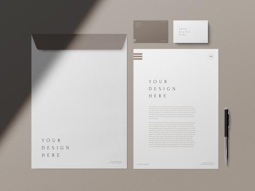 Adobe Stock - Business Cards and Stationary Mockup - 317331401