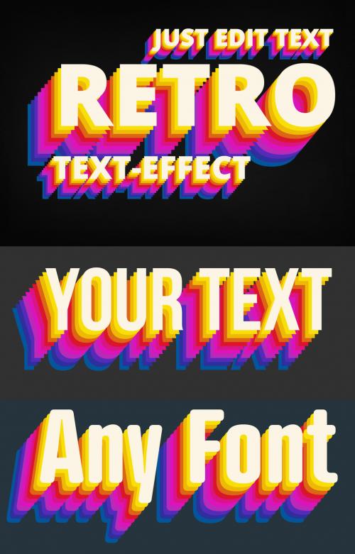 Adobe Stock - Retro Vibrant 8 Bit Text Style Mockup - 317544718