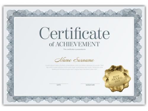 Adobe Stock - Classical Certificate Layout with Guilloche Border - 317563400