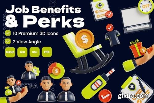 Job Benefits & Perks 3D Icon BUG6RSB