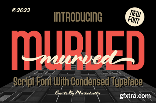 Murved - Script Font with Condensed Typeface EJYRJJU