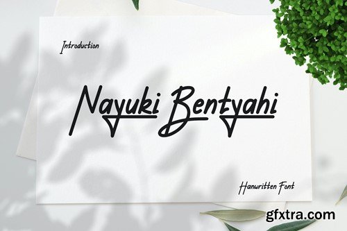 Nayuki Bentyahi - Handwritten Font MBDPBER