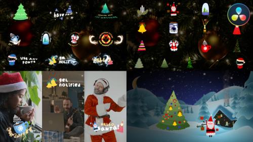 Videohive - Christmas Titles And Animations for DaVinci Resolve - 49326840