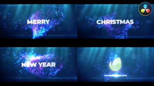 Videohive - Merry Christmas Happy New Year Intro for DaVinci Resolve - 49372218