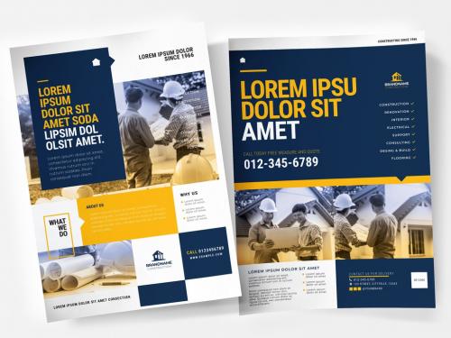 Adobe Stock - Construction Poster Layout for Handyman Services and Contractors - 320381346