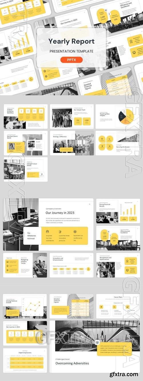 Yearly Report - Powerpoint Templates 9A8T7G6