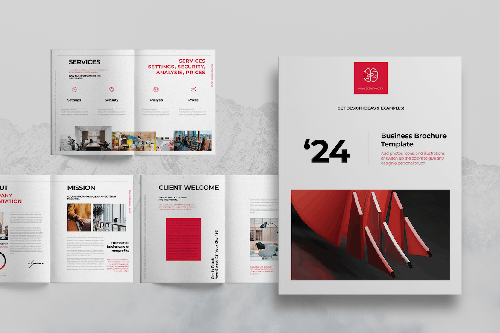 Red Company Brochure Template