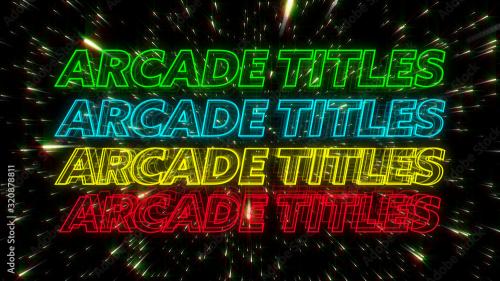 Adobe Stock - Glow Arcade Titles - 320878811