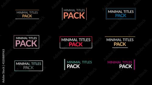 Adobe Stock - Minimal Titles Pack - 320889163