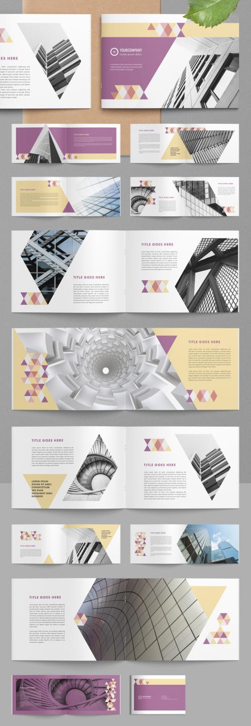 Adobe Stock - Modern Brochure Layout with Colorful Pattern Elements - 321076941