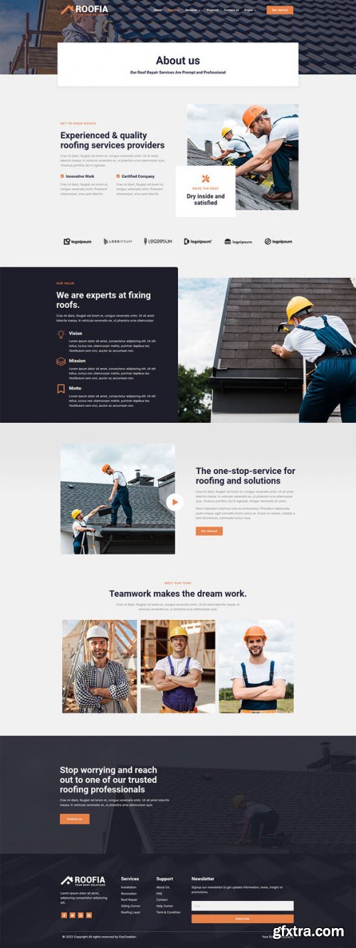 Themeforest - Roofia - Roofing Services Elementor Template Kit 41860567 v1.0.0 - Nulled