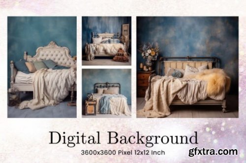 Bedroom Studio Backdrop Overlays