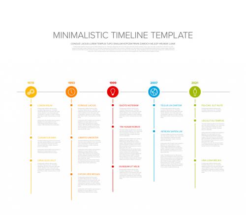 Adobe Stock - Minimalistic Timeline Layout with Circle Icons - 321317087