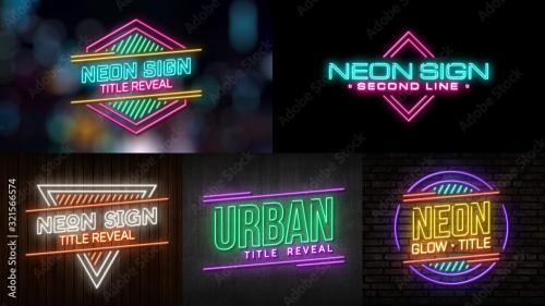 Adobe Stock - Neon Sign Title Reveal - 321566574