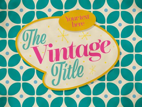 Adobe Stock - Vintage Style Title Banner Layout - 322147405