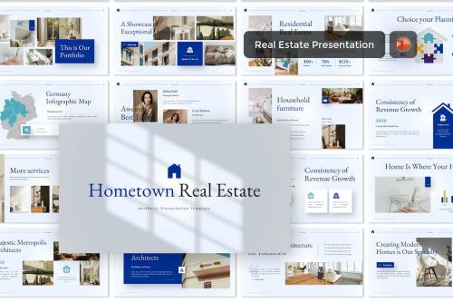 The Hometown Real Estate PowerPoint Template