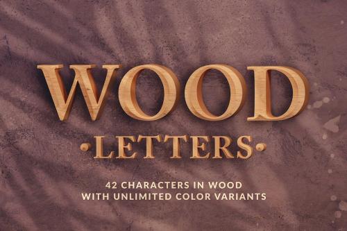 Wood Letters - 3D Alphabets and Numbers