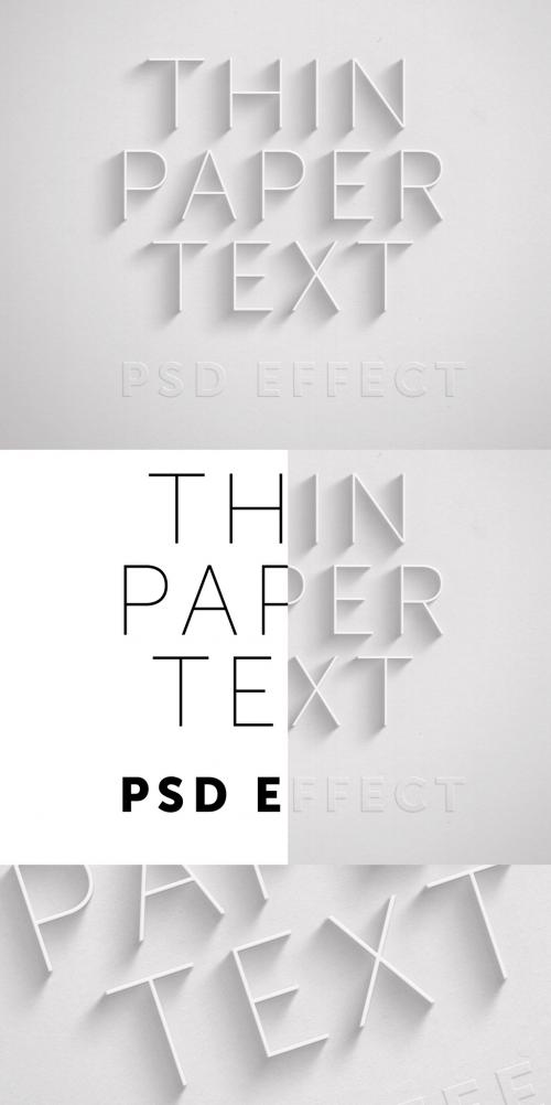 Adobe Stock - Paper Text Effect Mockup with Deep Shadow - 324640011