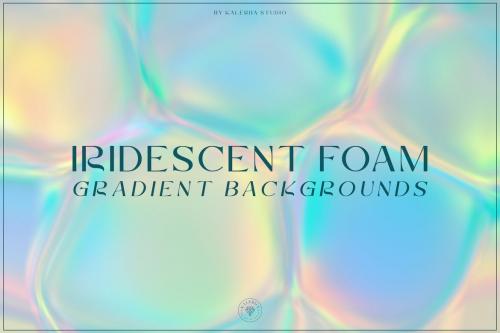 Iridescent Foam Gradient Backgrounds