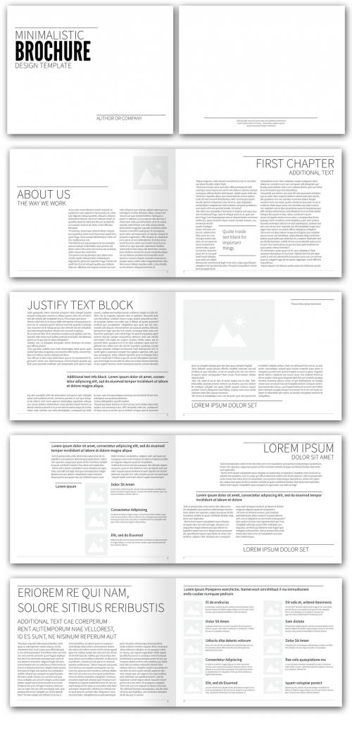 Adobe Stock - Minimal Design Business Horizontal Brochure Layout - 324934054