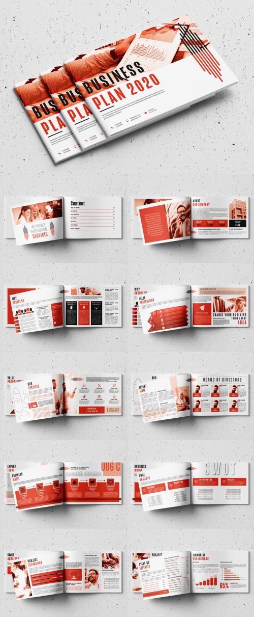 Adobe Stock - Business Plan Layout with Red Accents - 326736974