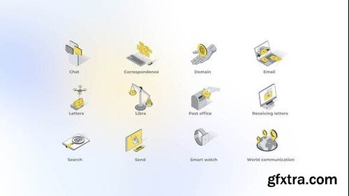 Videohive Mail - Isometric Icons 49555405