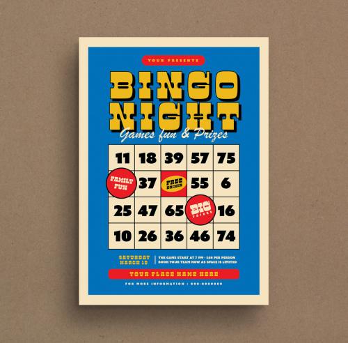Adobe Stock - Bingo Night Event Flyer Layout - 327596353