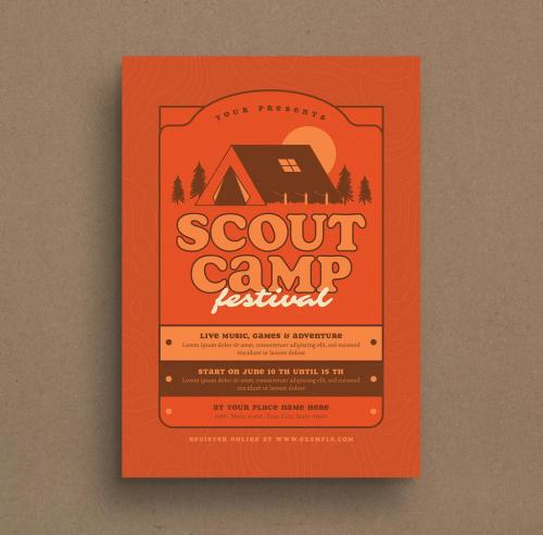 Adobe Stock - Scout Camp Event Flyer Layout - 327596672