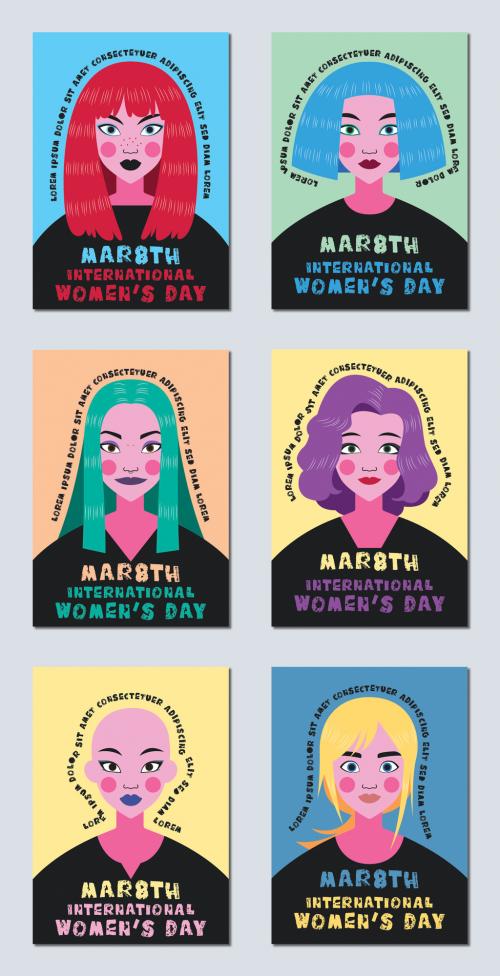 Adobe Stock - Women's Day Posters Layout Set - 327880285