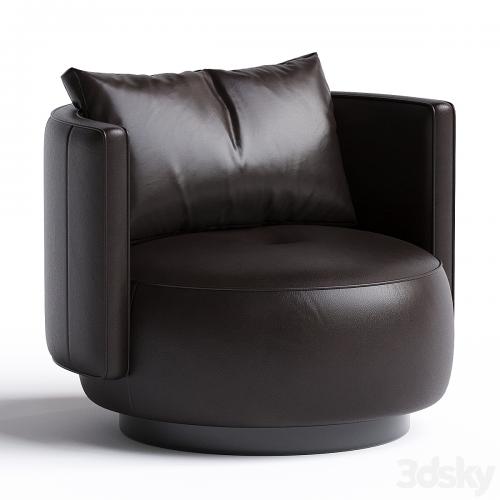 TORII BOLD | Leather armchair by Minotti