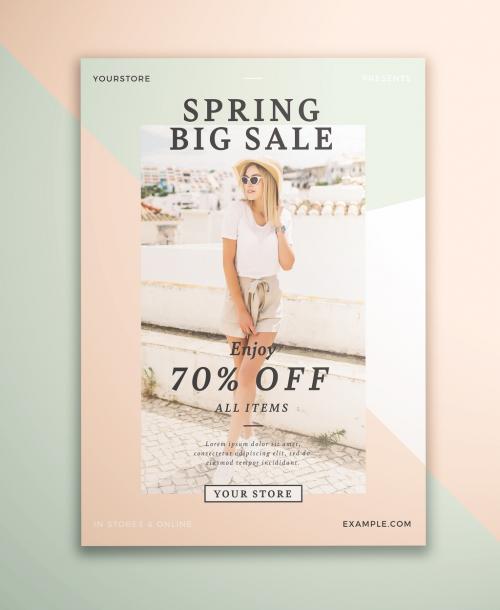 Adobe Stock - Spring Fashion Sale Flyer Layout - 328547729