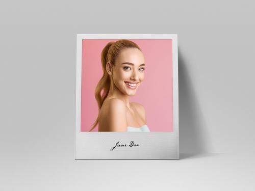 Adobe Stock - Blank Instant Photo Frame Mockup Front View - 328559548