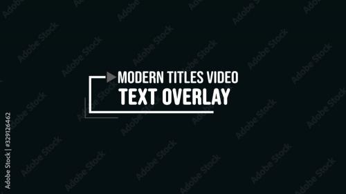 Adobe Stock - Modern Typography Titles - 329126462