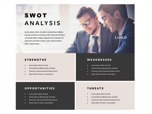 Adobe Stock - SWOT Analysis Layout with Placeholder Photo - 329153506